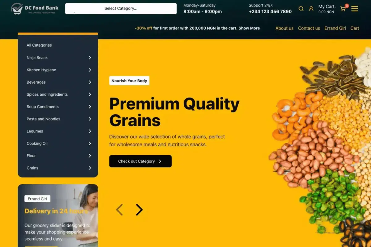 Comprehensive E-commerce Website for DC Food Bank